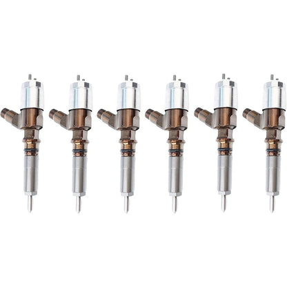 6 Pcs Fuel Injector 321-0990 for Caterpillar CAT Engine C6.6 Wheel Tractor 613G - KUDUPARTS