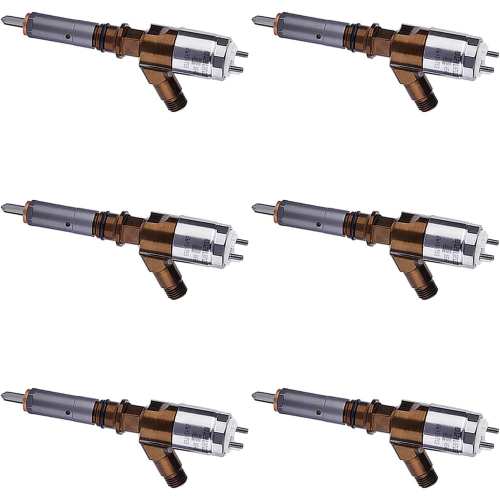 6 Pcs Fuel Injector 382-0480 for Caterpillar CAT Engine C6.6 - KUDUPARTS