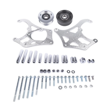 A/C Compressor Bracket TD944-Silver-T for GM Engine LSX LS1 LS2 LS3 LS6 L76 Sanden 508 709 - KUDUPARTS