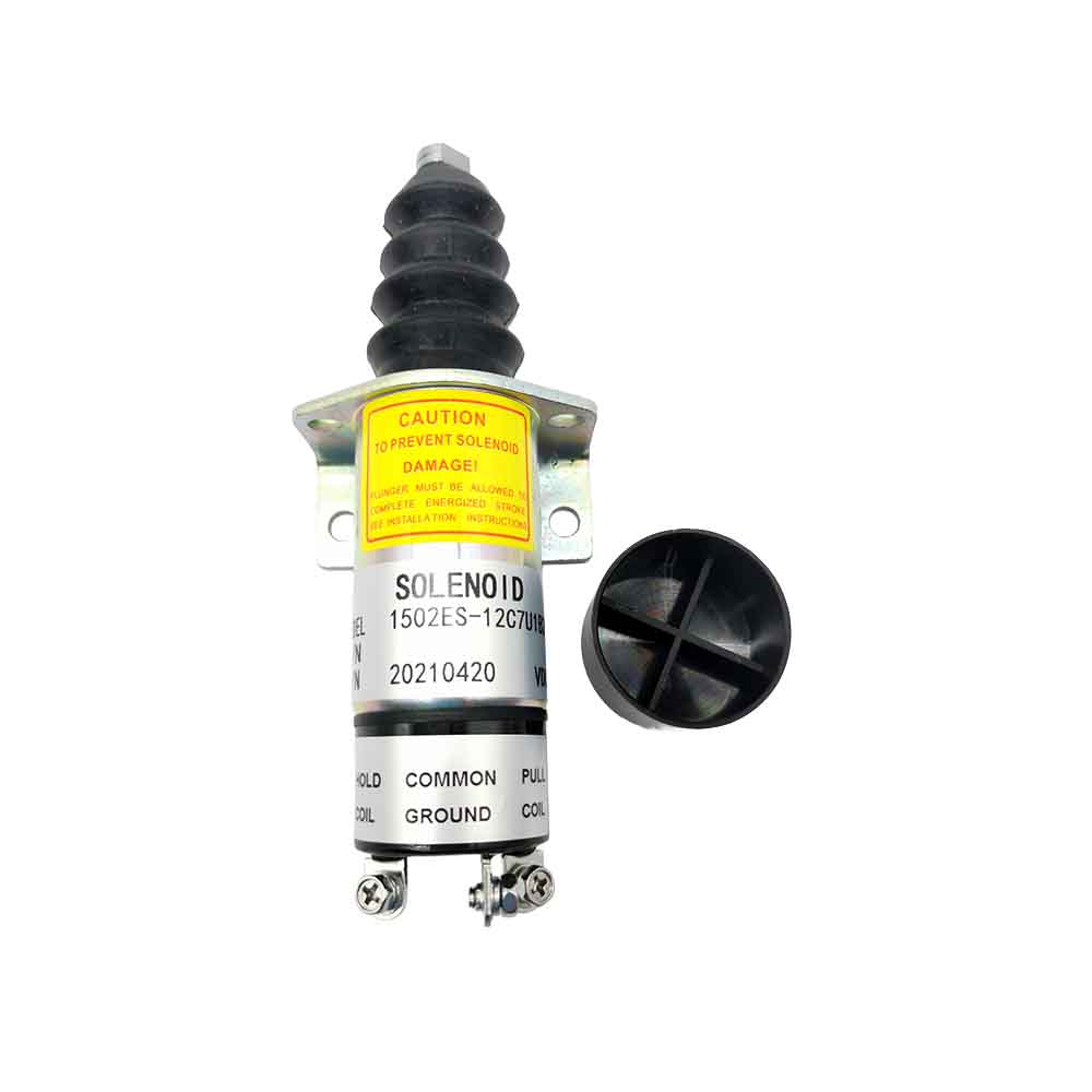Aftermarket Woodward 1502ES-12C2U1B1S1 12V Fuel Stop Solenoid for Engine