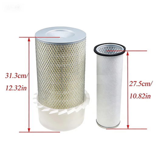 Air Filter Set 6681474 6681475 for Bobcat 963 963G A300 S220 S250 S300 S330 T250 T300 T320 Kubota V3300 V3800 - KUDUPARTS