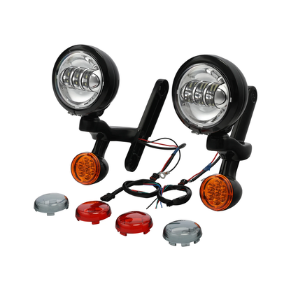 Auxiliary Spot Fog Light Turn Signal Bracket for Harley Touring Road Glide King