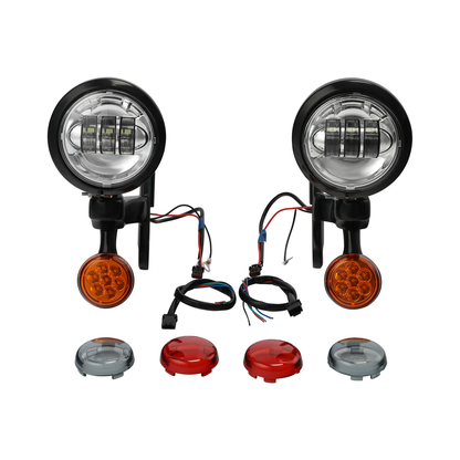 Auxiliary Spot Fog Light Turn Signal Bracket for Harley Touring Road Glide King