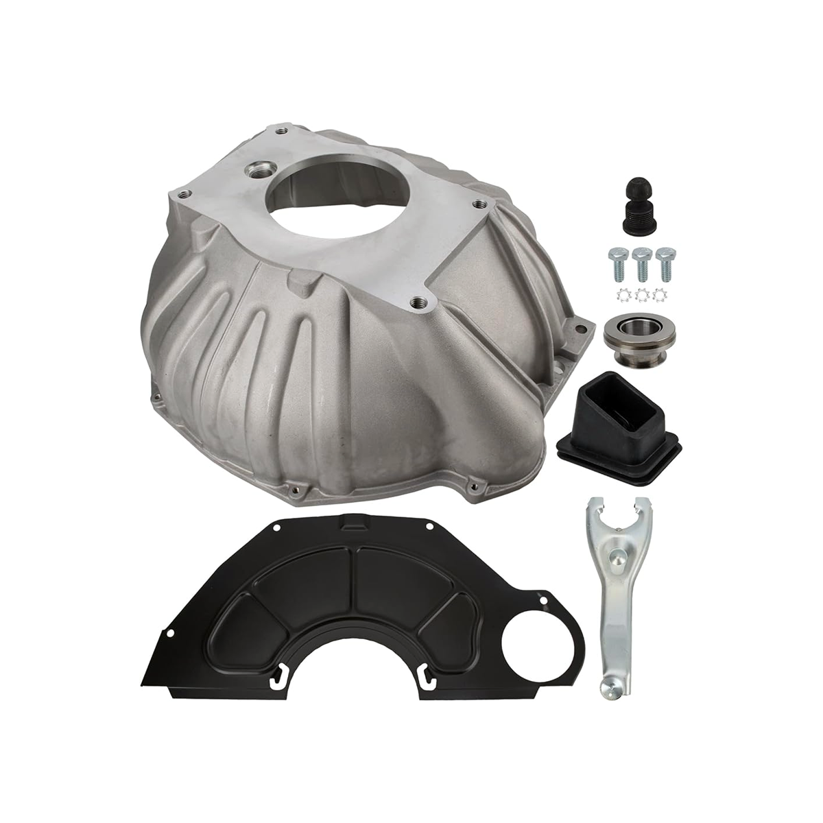 Bell Housing Kit & 11" Clutch Fork & Throwout Bearing & Cover 3899621 for Chevy Chevelle Corvette Camaro