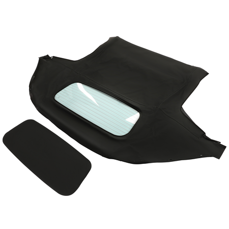 Black Convertible Soft Top w Glass Window 10-18-MIA-003R MA1003-2 for Mazda Miata 1990-1997 1999-2005 - KUDUPARTS