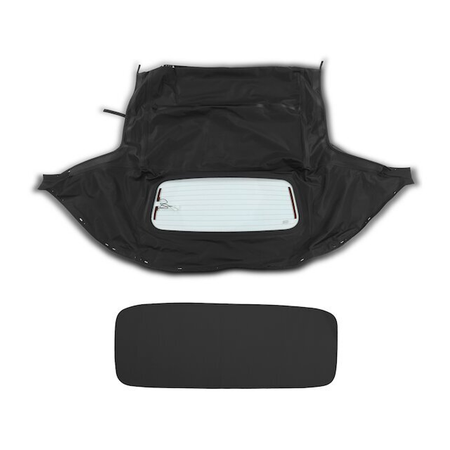 Black Convertible Soft Top w Glass Window 10-18-MIA-003R MA1003-2 for Mazda Miata 1990-1997 1999-2005 - KUDUPARTS