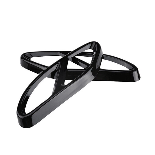 Black Rear Stainless Steel Bumper Pipe Cover for Mercedes-Benz A B C E CLA GLC GLE GLS CLS Class 2015-2024 - KUDUPARTS