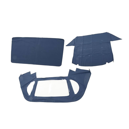 Blue Convertible Soft Top 0129-BLUE-GERMAN for Mercedes-Benz SL500 SL600 SL320 - KUDUPARTS