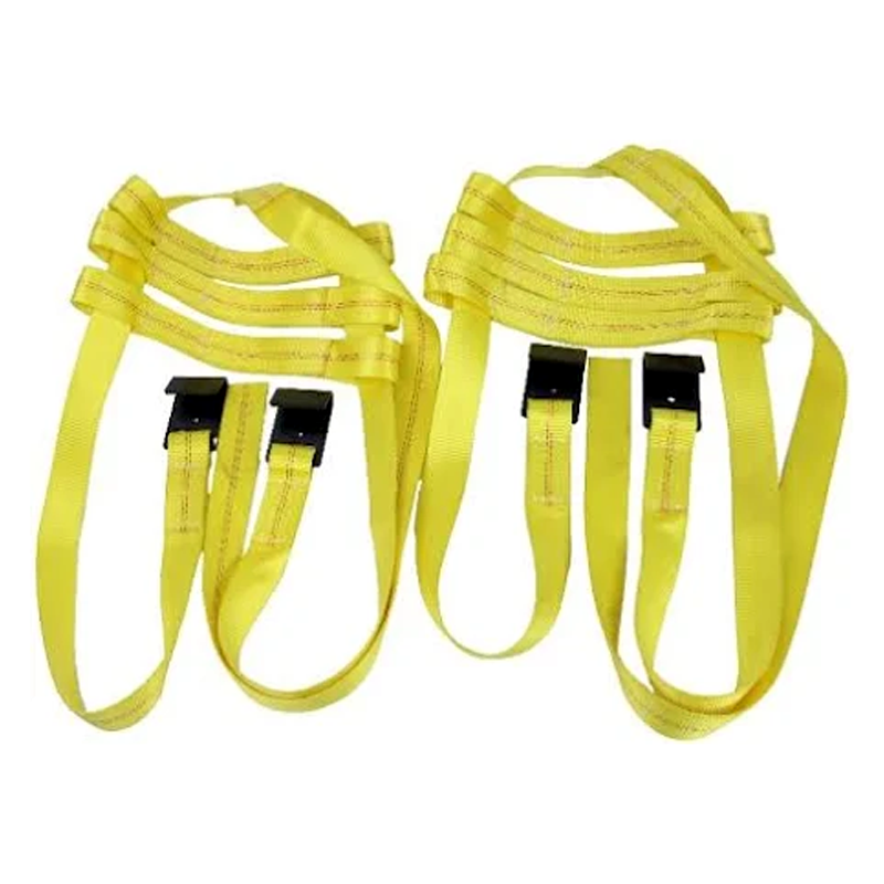 Car Tire Basket Tiedown Straps Wheel Net Set Flat Hook for Heavy Duty Tow Dolly