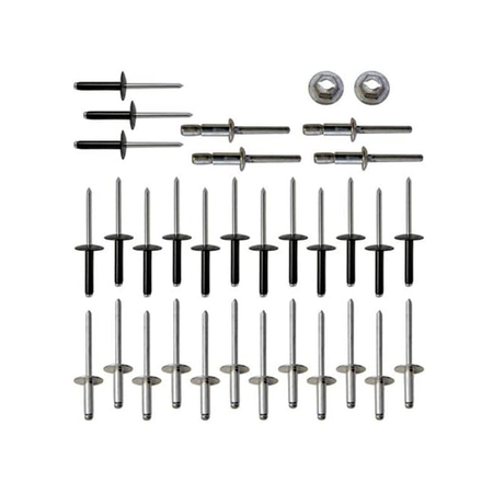 Complete Body Rivet Hardware Kit 608456 750102PKG for E-Z-GO Golf Cart TXT Gas & Electric 1994-Up - KUDUPARTS