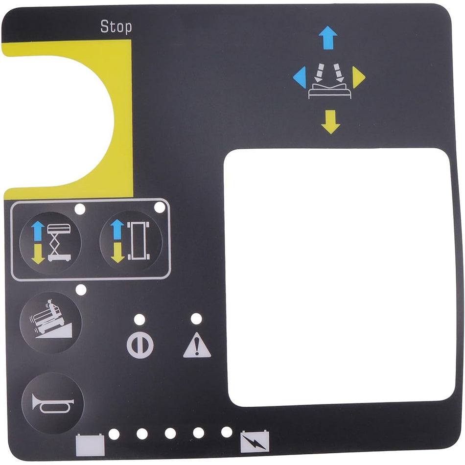 Control Box Overlay Decal 78673 78673GT for Genie Scissor Lift GS-1530 GS-1532 GS-1930 GS-1932 GS-2032 GS-2046 GS-2632 GS-2646 GS-3246