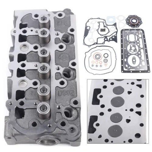 D902 Complete Cylinder Head 6687728 7000466 7327334 for Kubota Engine Bobcat Mini Track Loader MT55 - KUDUPARTS