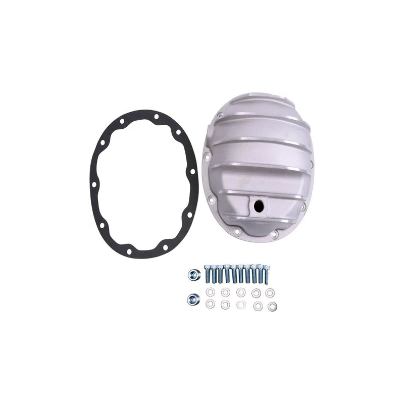 Dana 35 Finned Raw Finish Rear Aluminum Differential Cover 4908XKIT for Jeep TJ XJ YJ 1984-2006