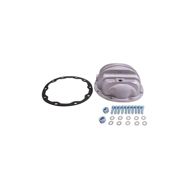 Dana 35 Finned Raw Finish Rear Aluminum Differential Cover 4908XKIT for Jeep TJ XJ YJ 1984-2006