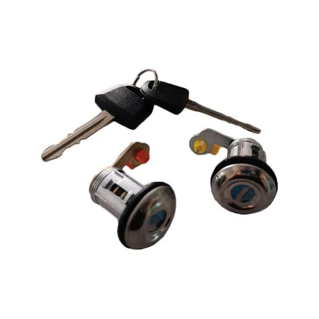 Door Lock Cylinder Set With Key 69051-16250 69052-16230 for Toyota Tercel 1.5L L4 1995-2000 - KUDUPARTS
