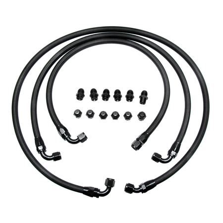 Fleece Transmission Cooler Lines Kit 21101404 for Duramax Engine LB7 LLY 6.6L Chevrolet GMC 2001-2005 - KUDUPARTS