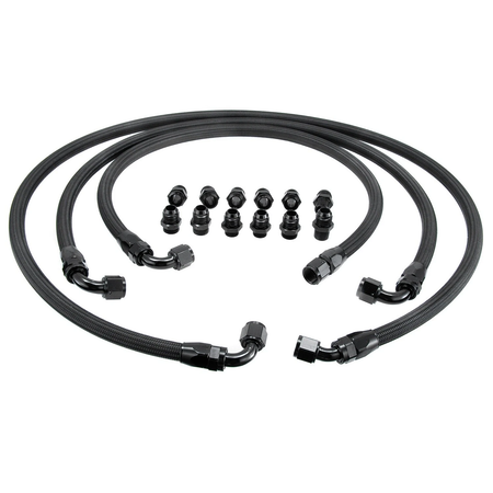 Fleece Transmission Cooler Lines Kit 21101404 for Duramax Engine LB7 LLY 6.6L Chevrolet GMC 2001-2005 - KUDUPARTS