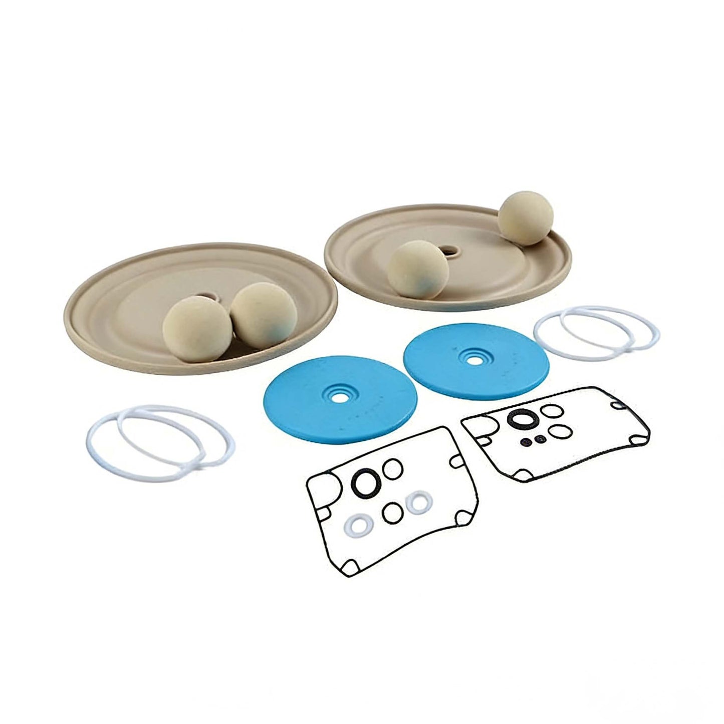 Fluid Section Repair Kit 637303-AA for Ingersoll Rand ARO Air Operated Double Diaphragm Pump