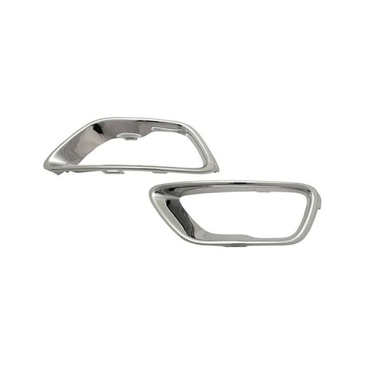 Fog Lamp Bezel Trim Ring Set 5ZM55SZ0AA 5ZM54SZ0AA for Jeep Grand Cherokee 2017-2022 - KUDUPARTS