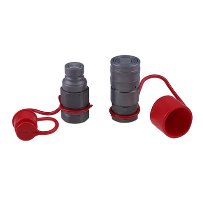 Ensemble de coupleurs rapides hydrauliques à face plate de 1/2" pour chargeuse compacte, filetage NPT 1/2"