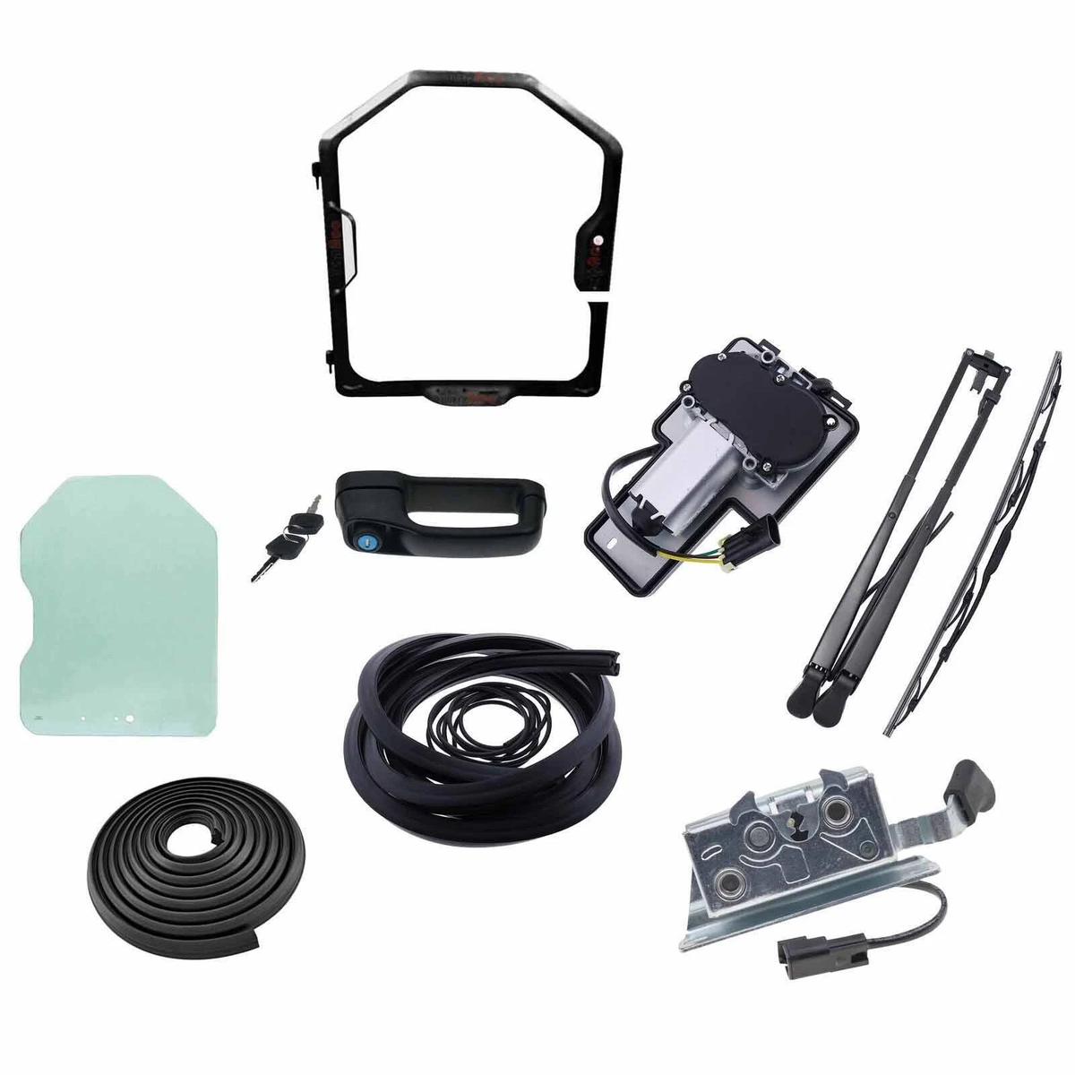 Front Door and Window Assembly Kit 7109665 6729776 6679476 6677836 for Bobcat 751 753 763 773 863 873 883 - KUDUPARTS