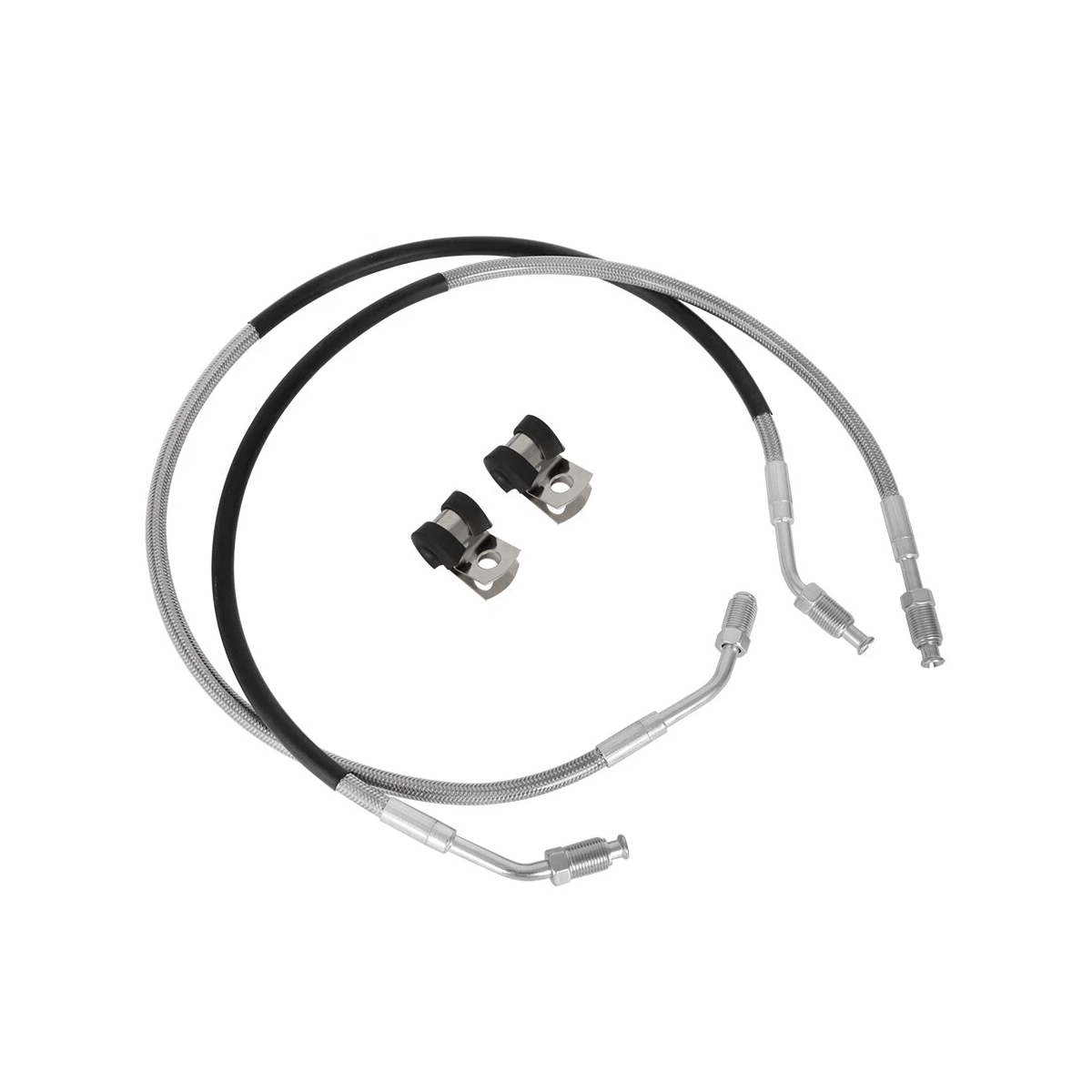 Front Left & Right Brake Hose Line 1930752 1930753 for Polaris ATV Magnum 325 425 500 Worker 335 500 - KUDUPARTS