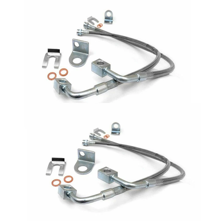 Front & Rear Brake Lines LW72CR for Jeep Wrangler 2007-2018 - KUDUPARTS