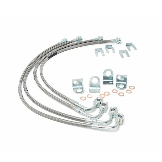 Front & Rear Brake Lines LW72CR for Jeep Wrangler 2007-2018 - KUDUPARTS
