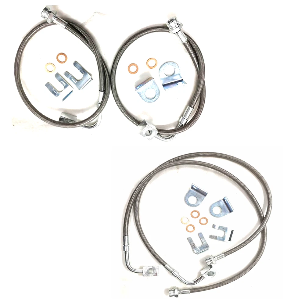 Front & Rear Brake Lines LW72CR for Jeep Wrangler 2007-2018 - KUDUPARTS