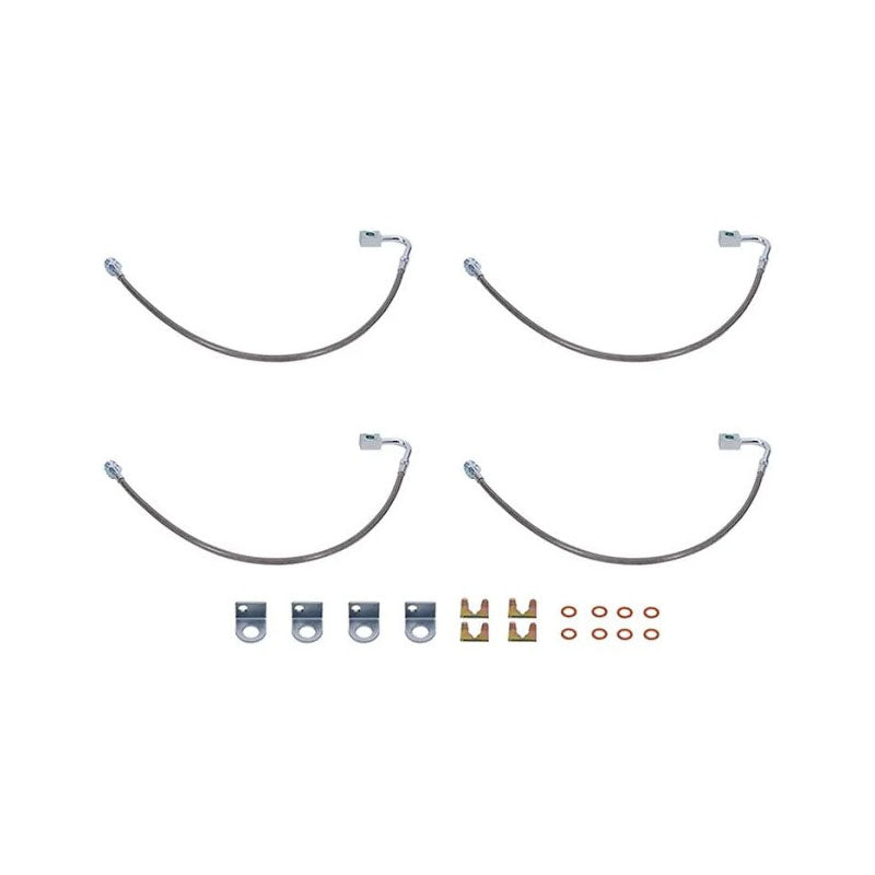 Front & Rear Brake Lines LW72CR for Jeep Wrangler 2007-2018 - KUDUPARTS