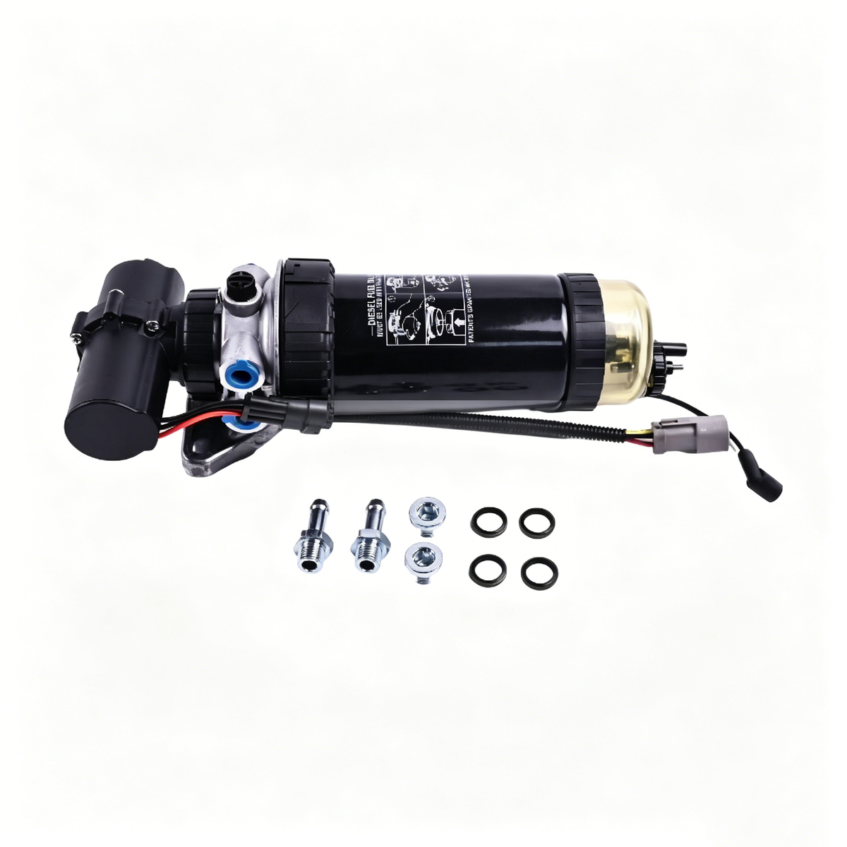 Fuel Filter Water Separator & Lift Pump & Sensor Assembly RE541925 for John Deere Tractor E230LC E240 E240LC E260LC E300LC