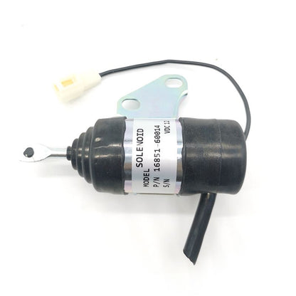 Fuel Shut Off Solenoid 16851-60014 052600-4531 16851-60015 for Kubota BX2360 Ship to US