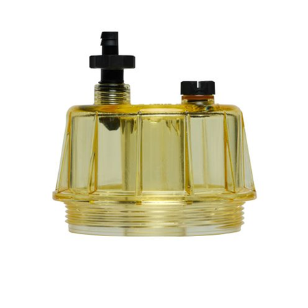 Fuel Water Separator Clear Bowl 129-0375 for Caterpillar CAT Excavator 5110B 345B 365B 385B Truck 725 730 735 740 D350E D400E 771D 775D - KUDUPARTS