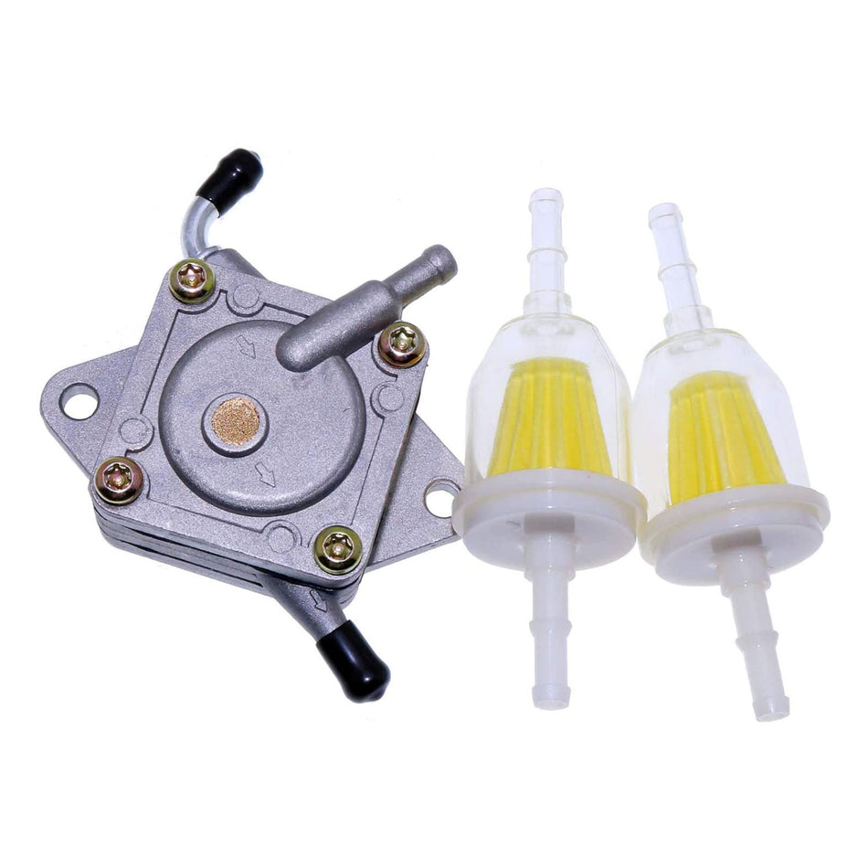 Fuel Pump Kit with Fuel Filters AM109212 AM106164 AM101074 49040-2066 Compatible with John Deere JD Gator AMT600 4x2 GT242 RX95 SX95 112L 130 LX172 180 Kawasaki Engine FC540 FC420V