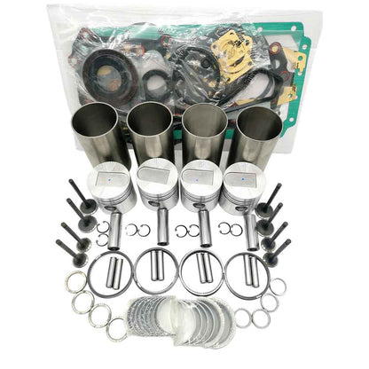 Gasket Set+Piston+Ring+Bearings+Washer for Mitsubishi 4DQ5 FD10 FD15 Forklift