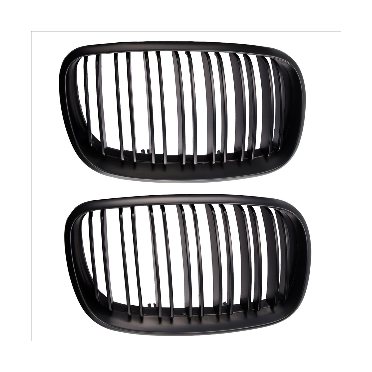 Gloss Black Dual Slats Front Kidney Grill Grille 51712334708 51712334710 for BMW F15 F16 X5 X6 2014-2018 - KUDUPARTS