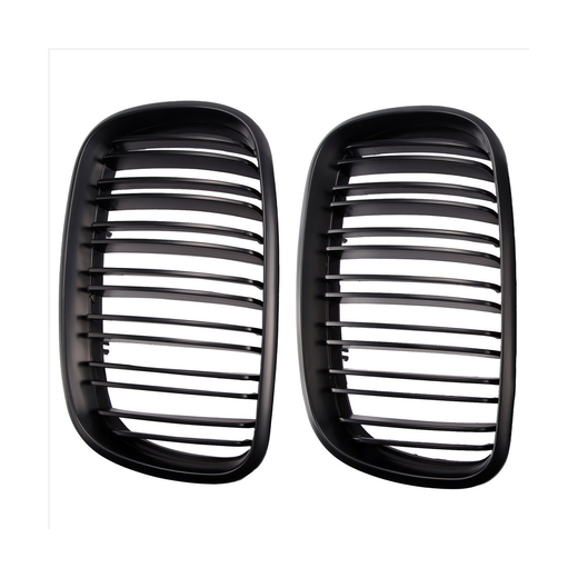 Gloss Black Dual Slats Front Kidney Grill Grille 51712334708 51712334710 for BMW F15 F16 X5 X6 2014-2018 - KUDUPARTS