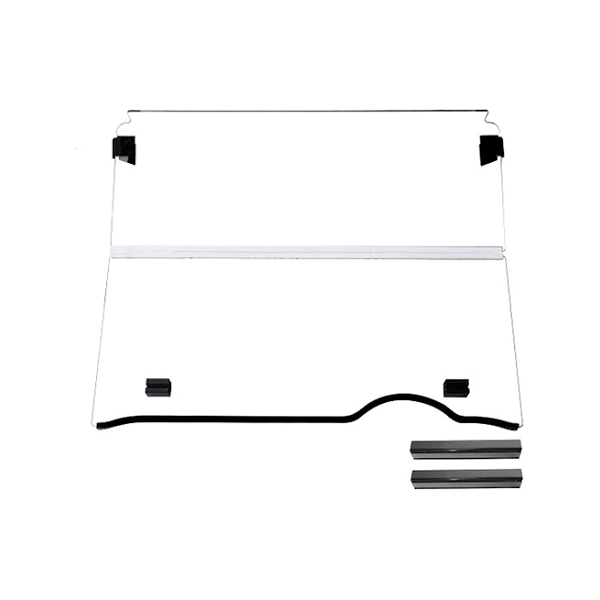Golf Cart Fold Down Impact Resistant Windshield for E-Z-GO RXV 2009-2010 - KUDUPARTS