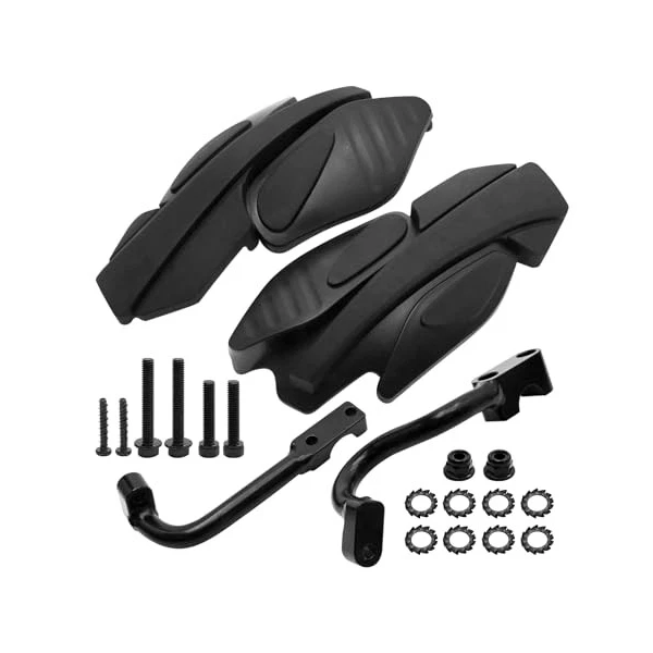Hand Guard & Bracket Mount Kit 2876846 for Polaris Sportsman Scrambler Switchback Assault Rush 400 450 570 800 850 1000 - KUDUPARTS