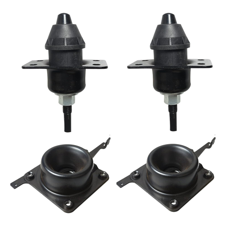 Hood Release Set 4 Pieces Upper And Lower Latches 20498998 for Volvo White VN VNL Truck - KUDUPARTS