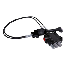 Hydraulic Control Valve Kit Cable Remote Control Valve Kit with 2 Spool Valve 80lpm 21gpm and 2 Cables Remote Joystick