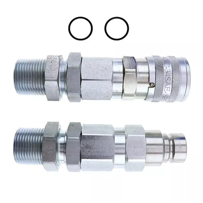 Hydraulic Quick-Connect Coupler Kit AT312877 KV13884 for John Deere 332 326D 280 332D 325 333D 270 328 328D 260