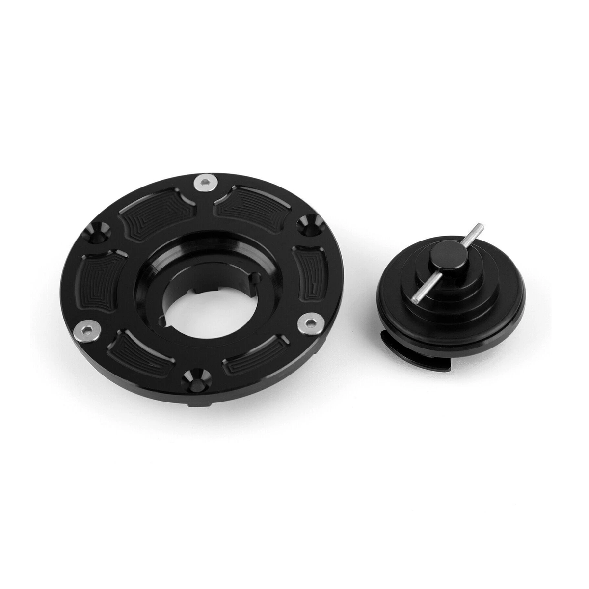 Keyless Fuel Gas Cap RC-266-BLK for 2008-2017 Kawasaki Motorcycle EX250 EX300 Ninja ER250 ER300 - KUDUPARTS
