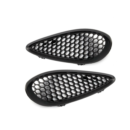 Left & Right Hood Bezel Insert Trim 68090698AB 68090699AB for 12-19 Jeep Grand Cherokee 6.4L Engine - KUDUPARTS