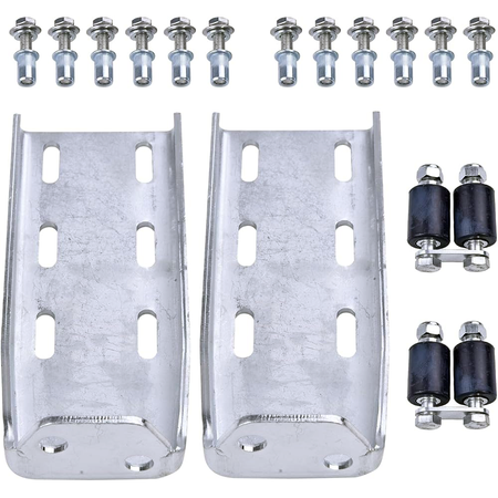 Lower Roller Bracket Kit Bundle With Hardware 13-03593 for Peterbilt 379 Trucks Driver and Passenger Side - KUDUPARTS