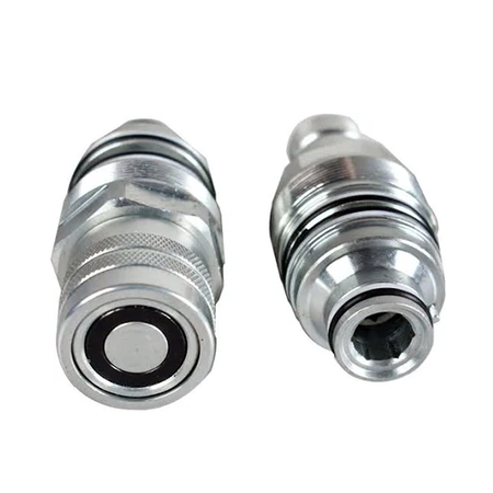 Male & Female Flat Face Coupler Kit 6679837 6680018 for Bobcat 753 763 773 863 864 883 A220 A300 A770 - KUDUPARTS