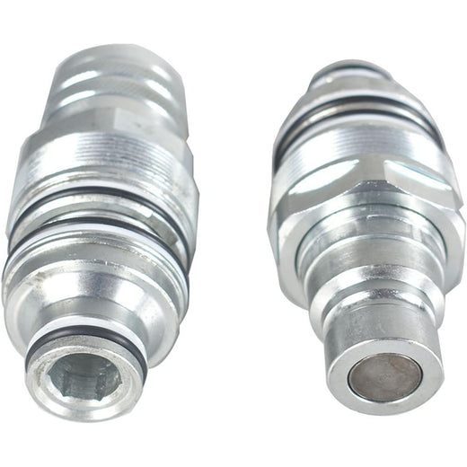 Male & Female Flat Face Coupler Kit 6679837 6680018 for Bobcat S205 S220 S250 S300 S330 S450 - KUDUPARTS
