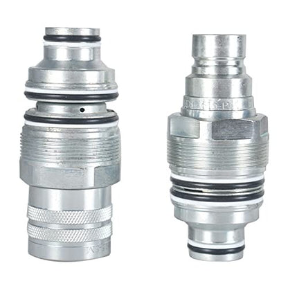 Male & Female Flat Face Coupler Kit 6679837 6680018 for Bobcat S205 S220 S250 S300 S330 S450