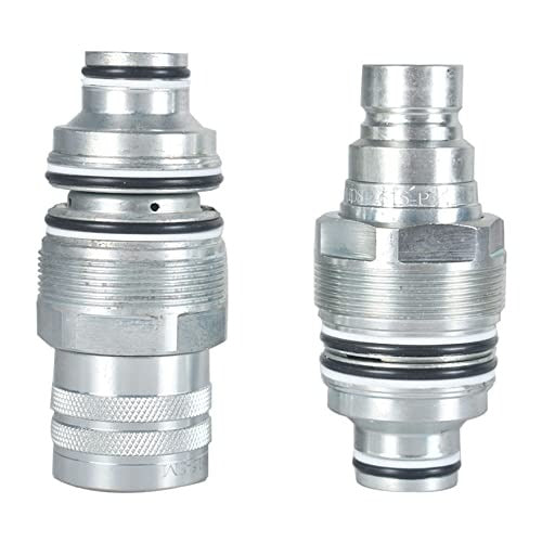 Male & Female Flat Face Coupler Kit 6679837 6680018 for Bobcat S205 S220 S250 S300 S330 S450 - KUDUPARTS