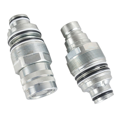 Male & Female Flat Face Coupler Kit 6679837 6680018 for Bobcat T140 T180 T190 T200 T300